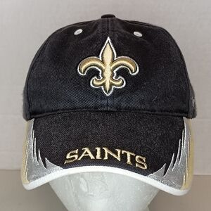 NFL New Orleans Saints Cap Hat National Football League Hook & Loop Adjust OSFA